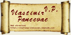 Vlastimir Pančevac vizit kartica